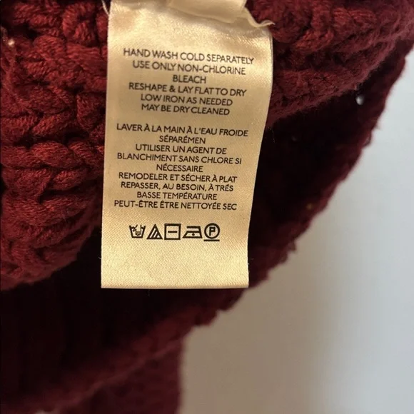 Free People Deep Red Mockneck Sweater - Picture 6 of 8